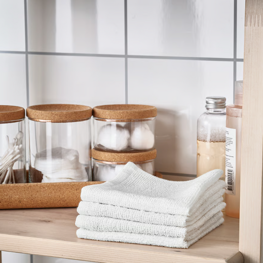 IKEA LUDDVIAL Washcloth, white, 25x25 cm