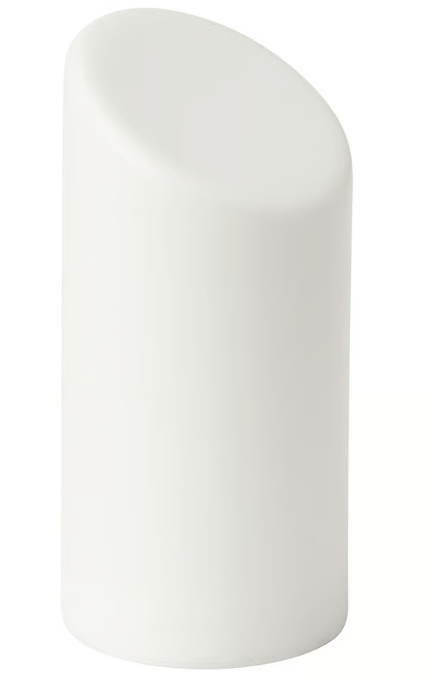 IKEA ÄDELLÖVSKOG LED block candle, white/in/outdoor, 16 cm