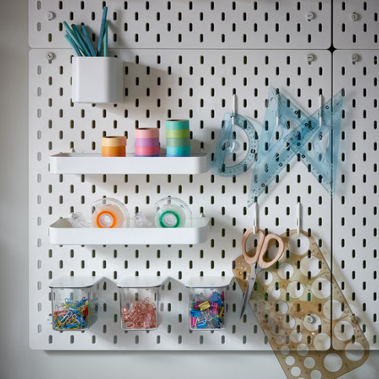 SKÅDIS Pegboard combination, white, 56x56 cm