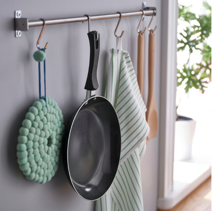IKEA TAGGHAJ Frying pan, non-stick coating black, 24 cm