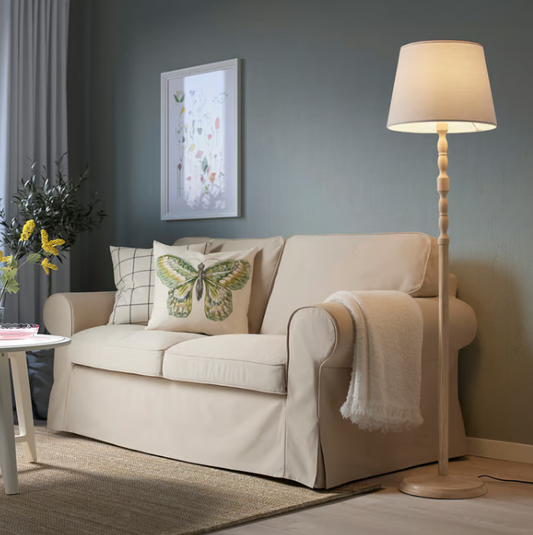 IKEA KINNAHULT Floor lamp, ash/white, 150 cm