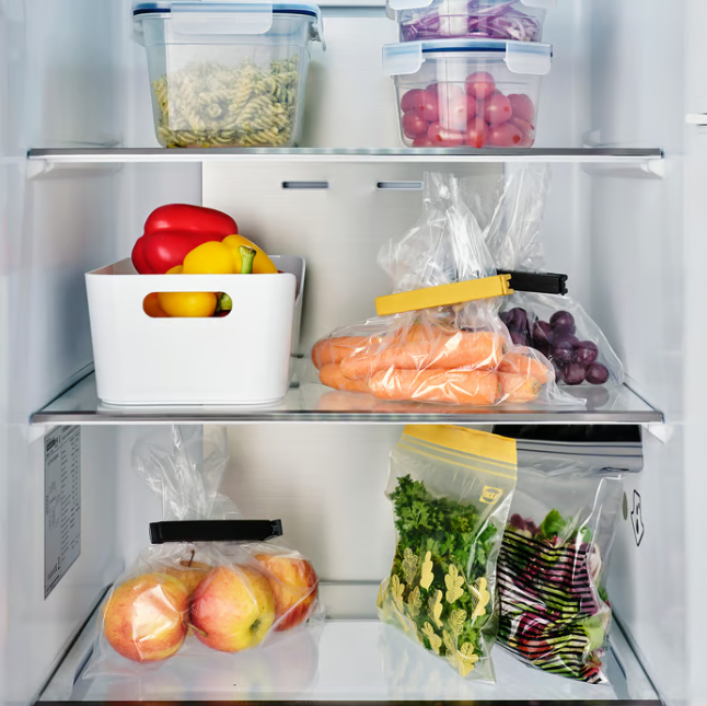 IKEA BEVARA Sealing clip, anthracite/dark yellow (Set of 6)