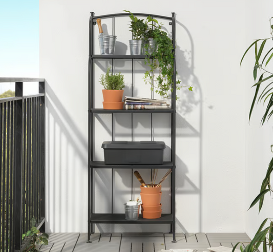 IKEA LÄCKÖ Shelving unit, outdoor, grey, 61x160 cm