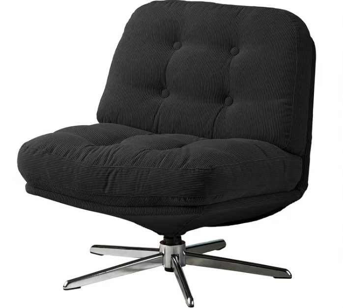 DYVLINGE ブラック IKEA DYVLINGE Swivel easy chair, Kelinge black – Lovehome