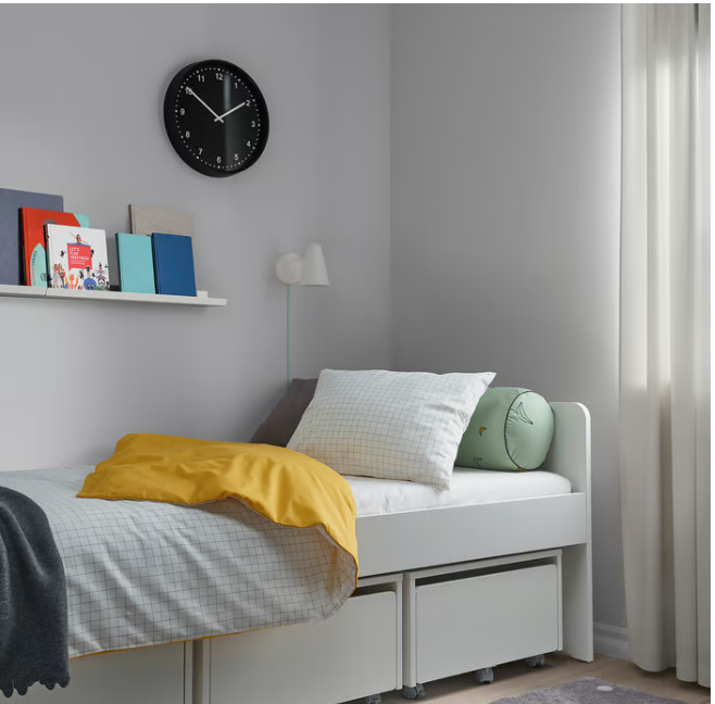 IKEA VÄNKRETS Duvet cover and pillowcase, check pattern white/yellow, 150x200/50x80 cm
