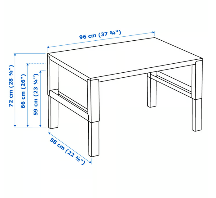 IKEA PÅHL Desk, white, 96x58 cm