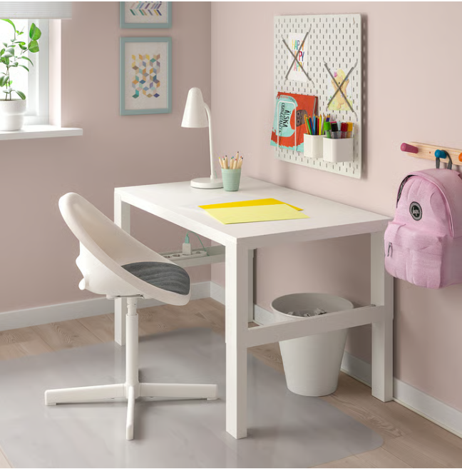 IKEA PYNTEN Children's seat pad for desk chair, dark grey, 33x32 cm