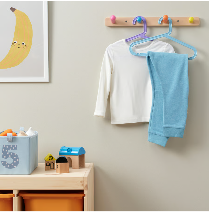 IKEA Children's coat-hanger, mixed colors SET OF 8