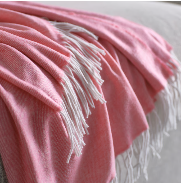 IKEA HOLMVI Throw, pink, 120x160 cm