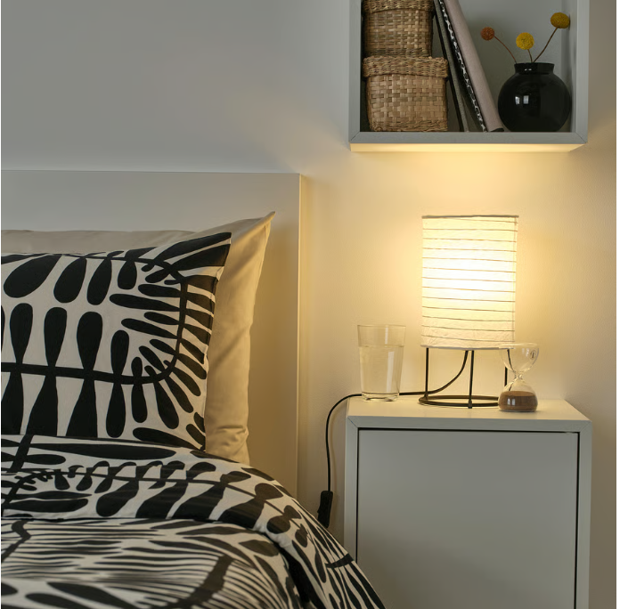 IKEA STRANDAD Table lamp, white/black, 29 cm