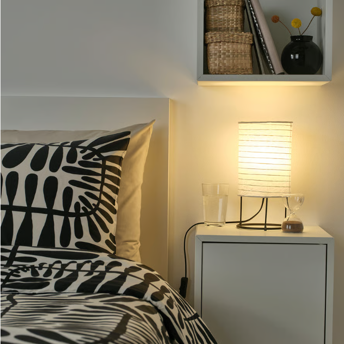 IKEA STRANDAD Table lamp, white/black, 29 cm
