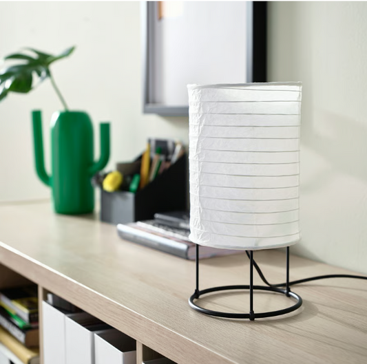 IKEA STRANDAD Table lamp, white/black, 29 cm