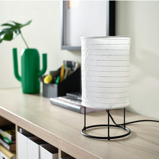 IKEA STRANDAD Table lamp, white/black, 29 cm