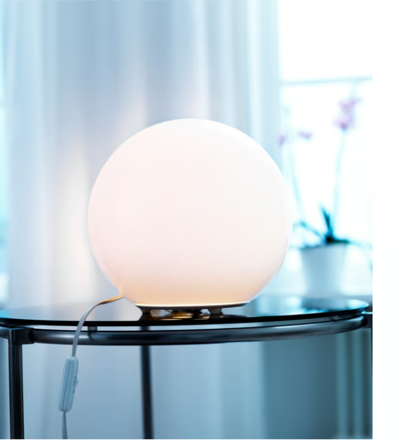 IKEA FADO Table lamp, white, 25 cm