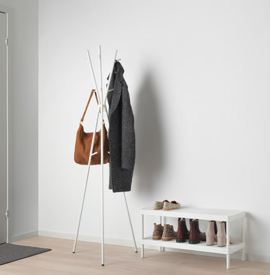 IKEA EKRAR Hat and coat stand, white, 169 cm