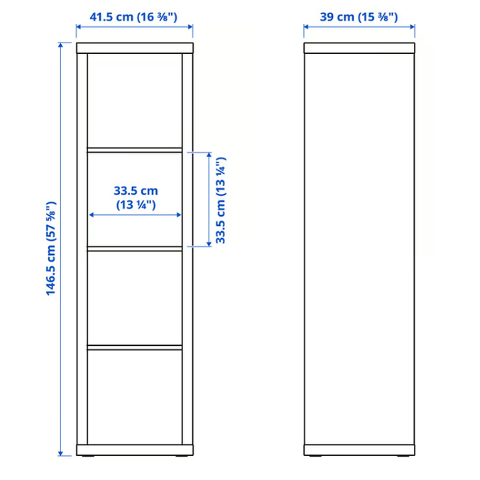 IKEA KALLAX Shelving unit, white, 42x147 cm
