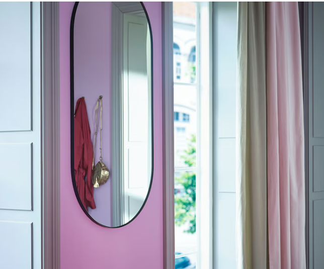 LINDBYN Mirror, black, 60x120 cm