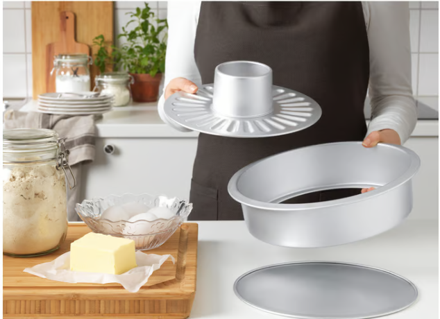 IKEA VARDAGEN Loose-base cake tin, silver-colour