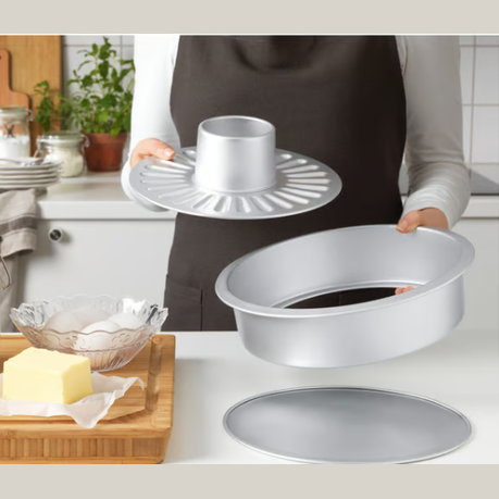 IKEA VARDAGEN Loose-base cake tin, silver-colour