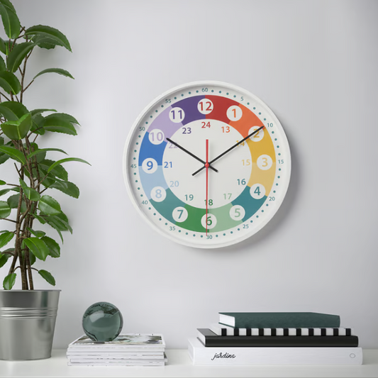 IKEA KORVTRÄD Wall clock, multicolour, 28 cm