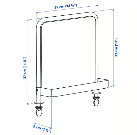IKEA RELATERA Whiteboard/magnetic board, light grey-green