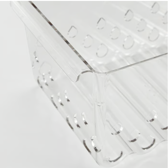 IKEA KLIPPKAKTUS Storage basket for fridge, transparent, 30x19x14 cm