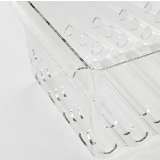 IKEA KLIPPKAKTUS Storage basket for fridge, transparent, 30x19x14 cm
