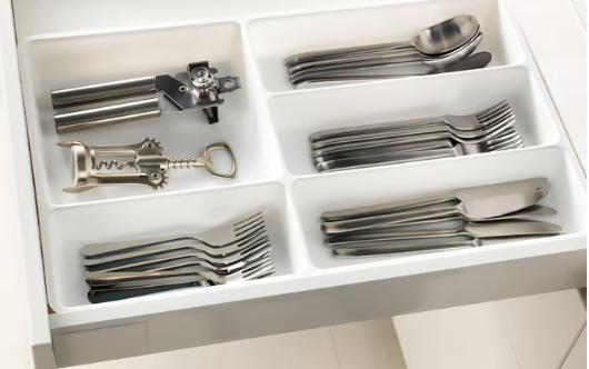 IKEA STÖDJA Cutlery tray, white, 31x50 cm