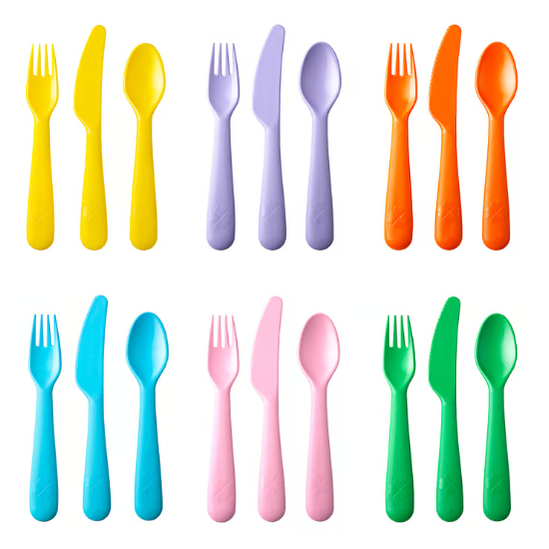 IKEA KALAS 18-piece cutlery set, mixed colours/seasonal edition