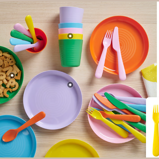 IKEA KALAS 18-piece cutlery set, mixed colours/seasonal edition