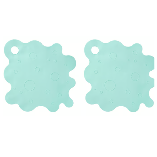 IKEA TRAMPSJÖN Bathtub mat, light turquoise, 43x43 cm/2 Pieces