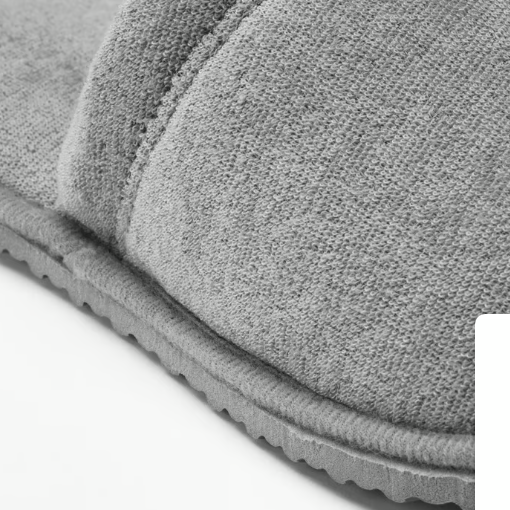 IKEA TÅSJÖN Slippers, grey, L/XL