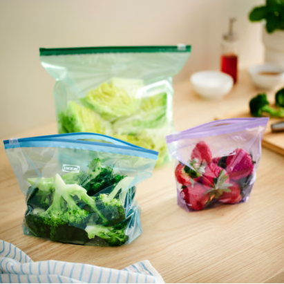 IKEA ISTAD Resealable bag, with slider/mixed colours, 1/2/4 l (80 Bag)