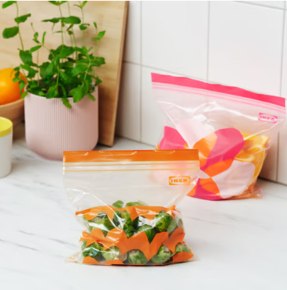 IKEA ISTAD Resealable bag, pink/orange, 2.5/1.2 l (50 Bag)