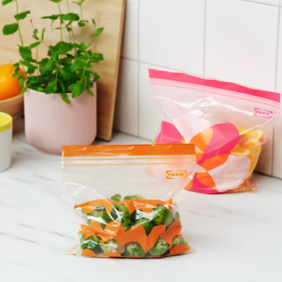 IKEA ISTAD Resealable bag, pink/orange, 2.5/1.2 l (50 Bag)