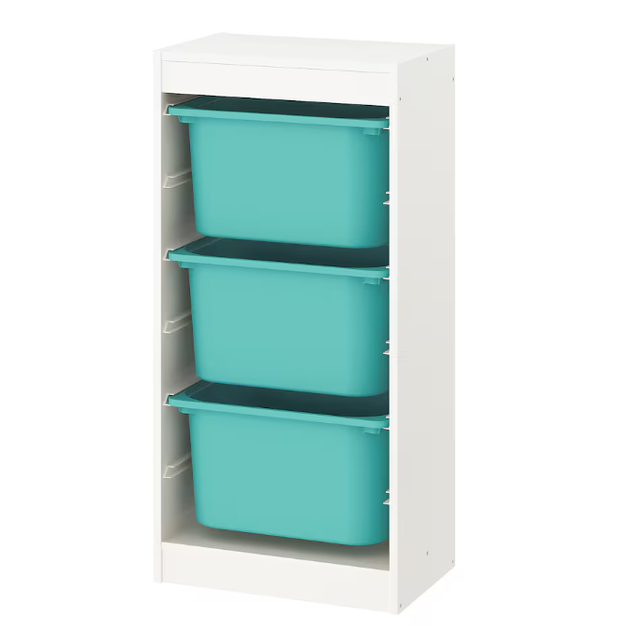 IKEA TROFAST Storage combination with boxes, 46x30x94 cm
