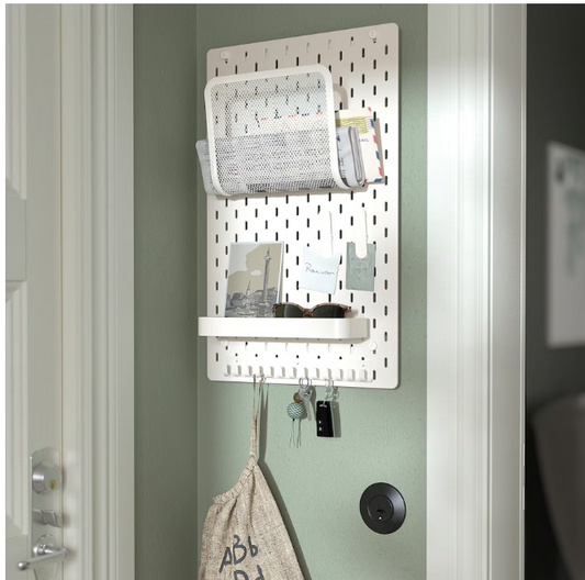 IKEA Pegboard, white, 36x56 cm