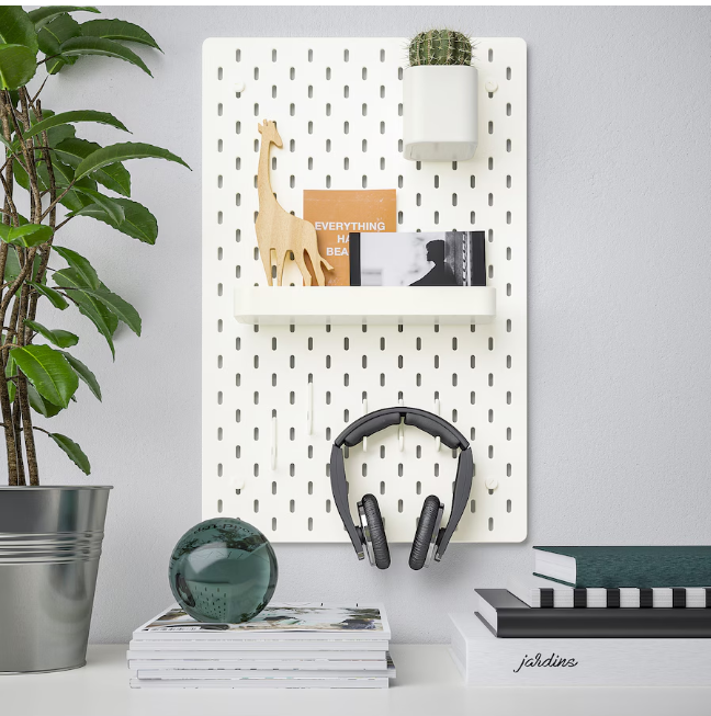 IKEA Pegboard, white, 36x56 cm