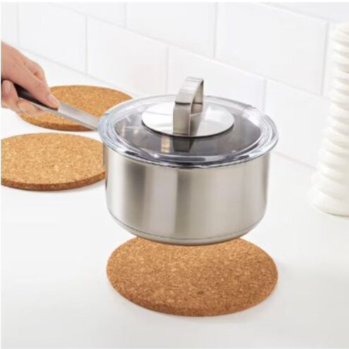 IKEA Pot stand, cork, 19 cm set of 3
