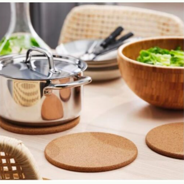 IKEA Pot stand, cork, 19 cm set of 3