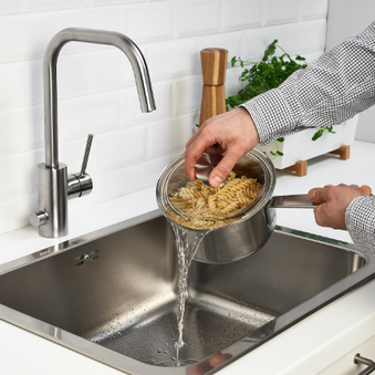 IKEA Saucepan with lid, stainless steel/glass, 2 liter