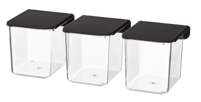 SKÅDIS Container with lid, white