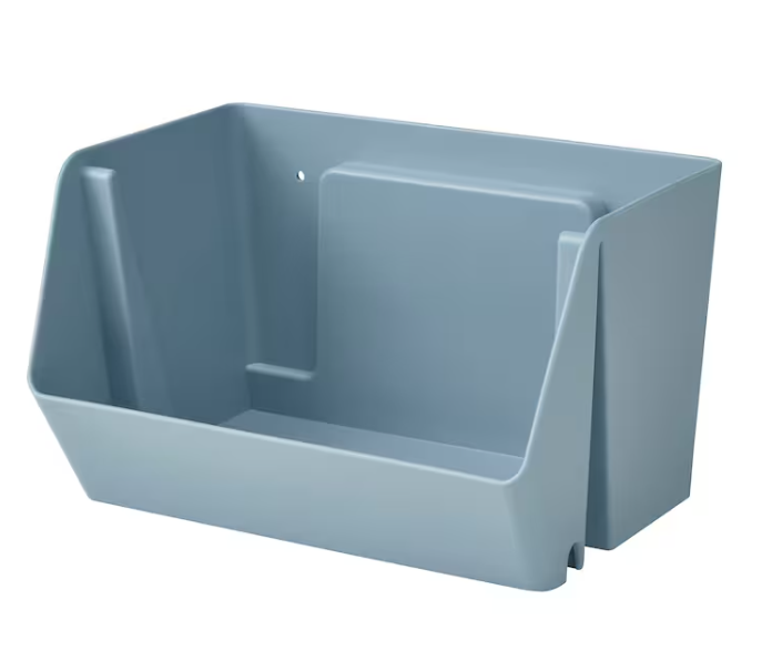 IKEA FODERTRÅG Organiser for desk/wall, light grey, 25x18x15 cm