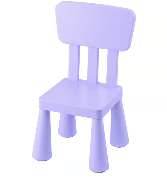 IKEA MAMMUT Children's chair, in/outdoor/red