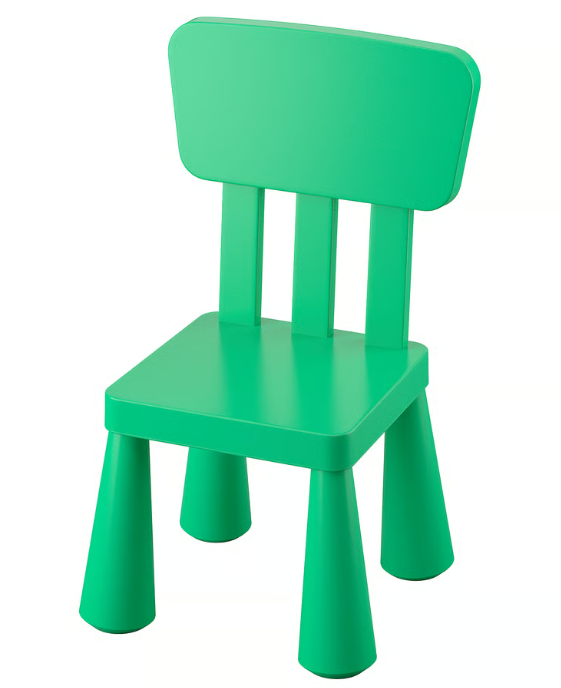 IKEA MAMMUT Children's chair, in/outdoor/red