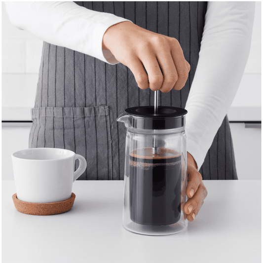 IKEA Coffee/tea maker, double-walled/clear glass, 0.3 Liter