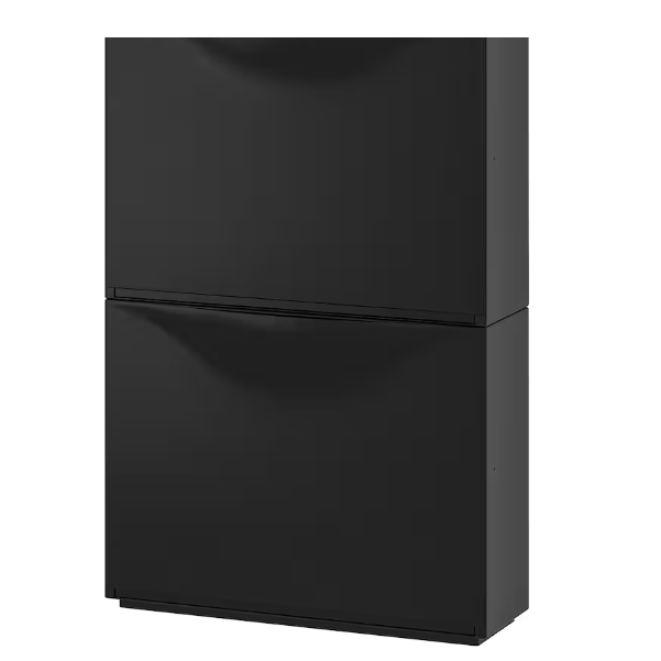 IKEA Shoe cabinet/storage, black, 52x18x39 cm (SET OF 2)