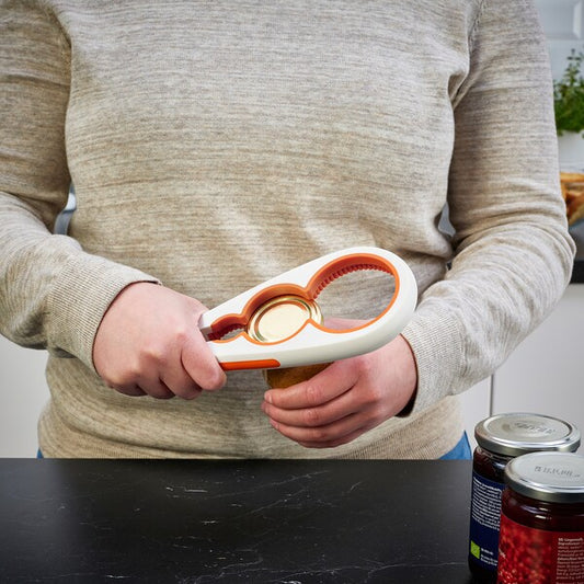 IKEA Jar opener, off-white/bright orange, 21 cm