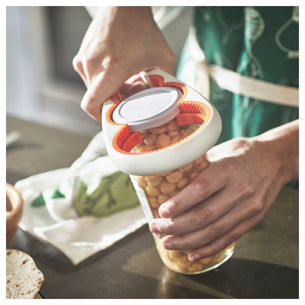 IKEA Jar opener, off-white/bright orange, 21 cm