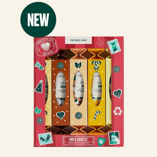 THE BODY SHOP HUG & SQUEEZE HAND BALM CRACKERS